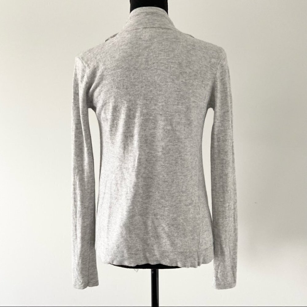 Line Ruched Front Ruffles Cash Cardigan - Picture 3 of 14
